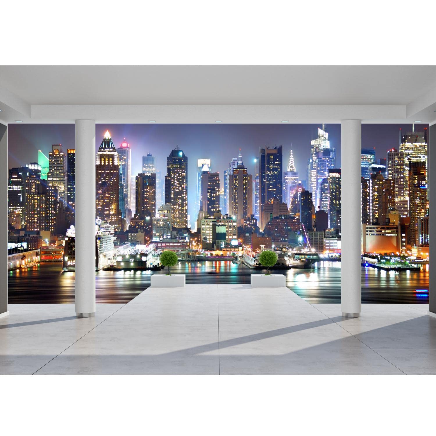 Runa Art Papel tapiz fotográfico Balcón Nueva York Moderna Lana Sala Cuarto Salón - Made in Germany - Vistoso 9204010c