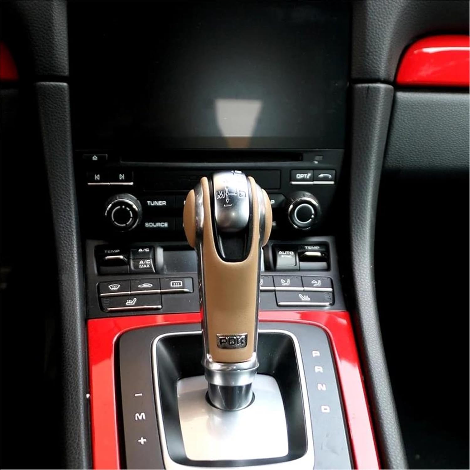 For Panamera 2010-2016 (After June 2010) Car Accessories Interior Gear Shifter Knob Shift Knob Level Stick(Yellow)