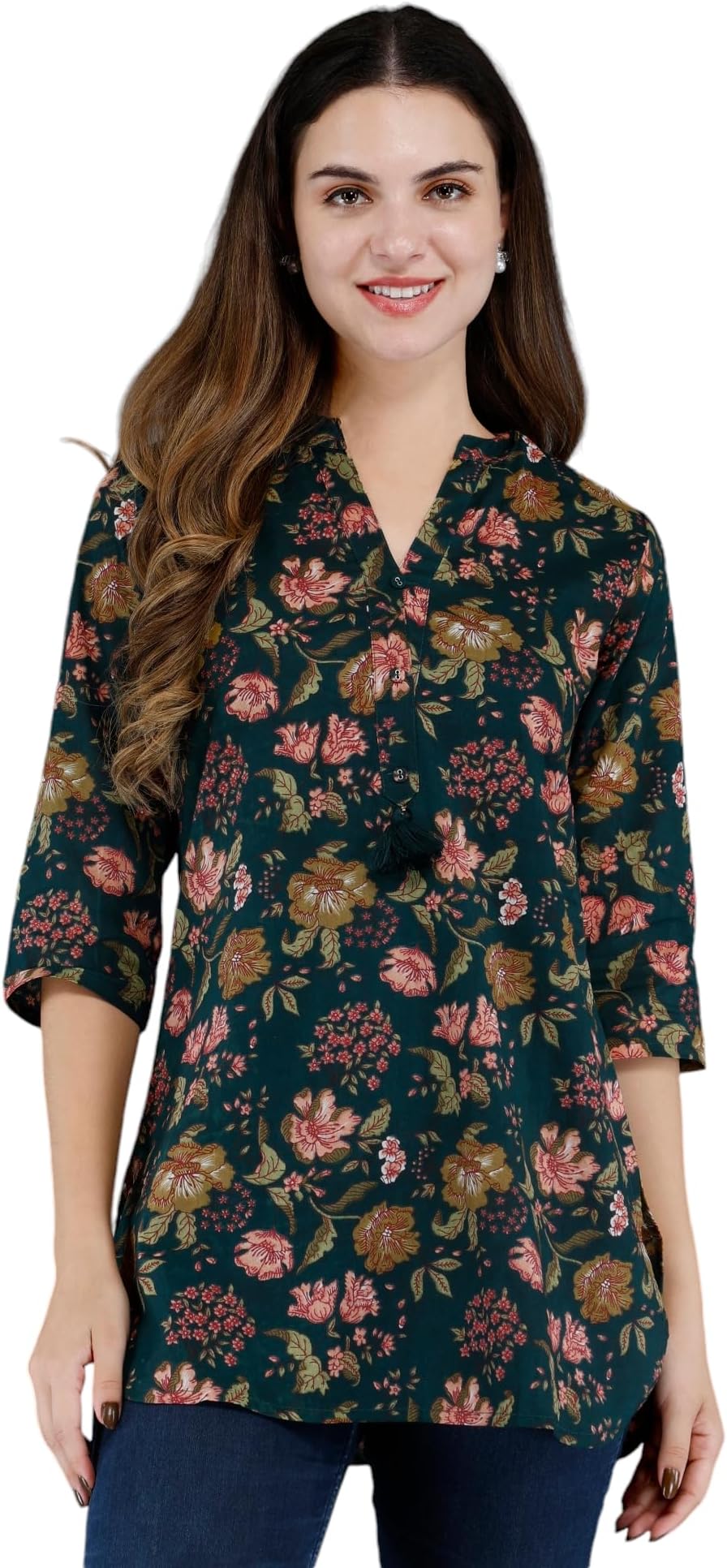 Women Indian Cotton Short Kurti Tunic | ORDER 1 SIZE BIGGER