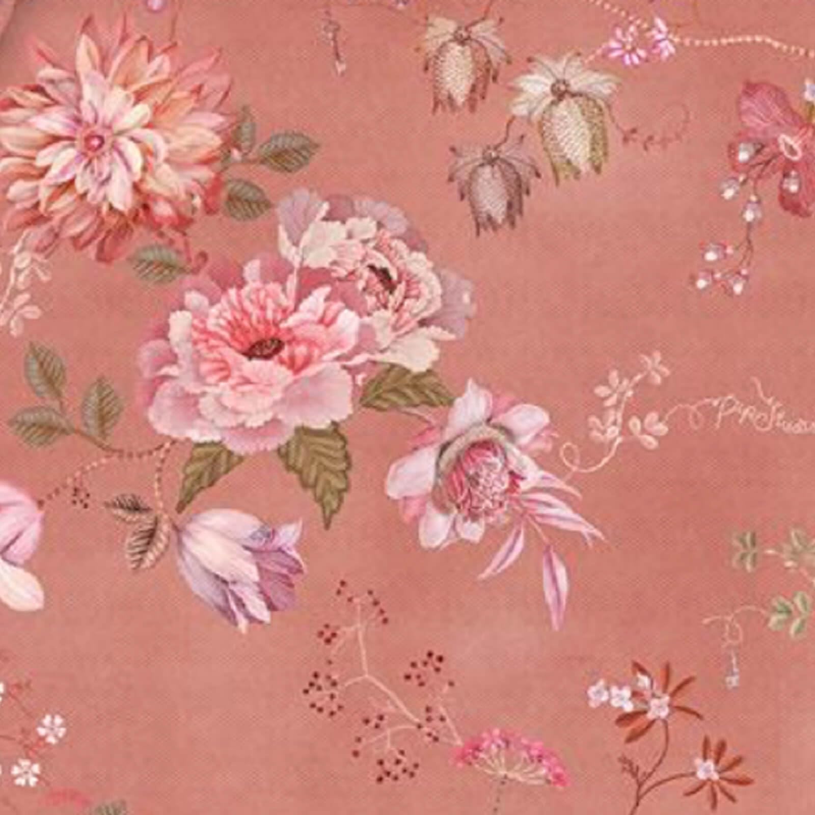 Pip Studio Bettwäsche Tokyo Bouquet Pink Rosa Blumen Blüten Zweige Pflanzen Paspel Perkal Wendeoptik, Größe:135 cm x 200 cm