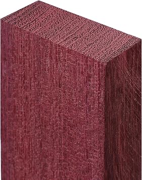 4 Pcs Purple Heart Wood Exotic Wood Hardwood Lumber Board Imported Exotic Hardwood Variety Pack for Craft of Woodworking Cutting Boards Processing Handicraft Production(3/4 X 2 X 24)