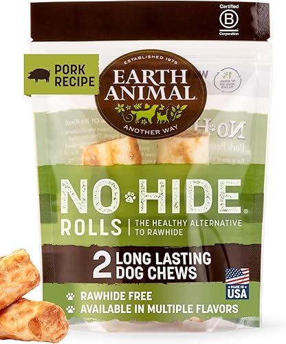 Miniatura 62 de Earth Animal No Hide - Rollos pequeños para masticar perros de larga duración, carne de res, 2