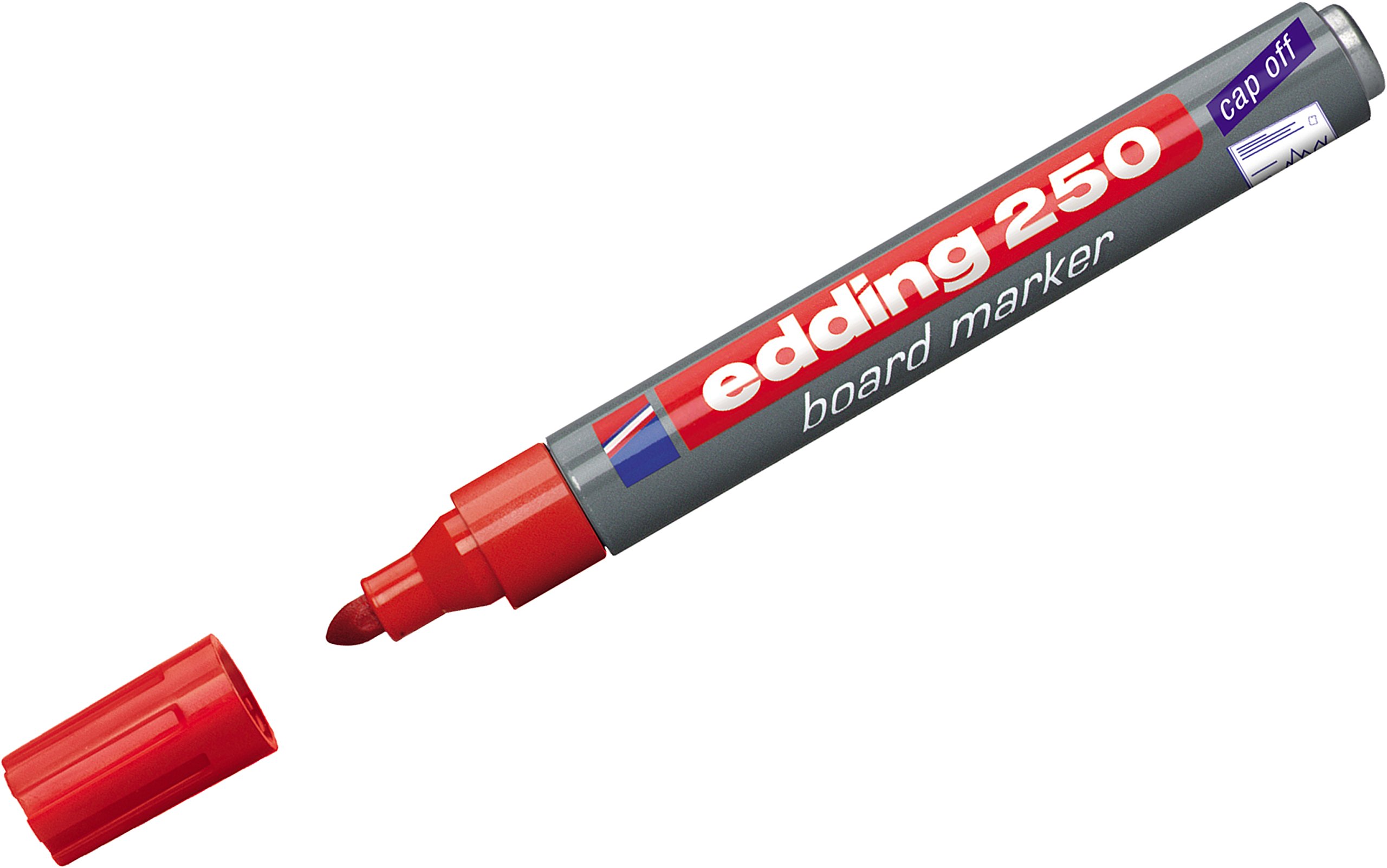 Edding Pennarello 250 Board, ricaricabile, 1.5 mm – 3 mm Rot
