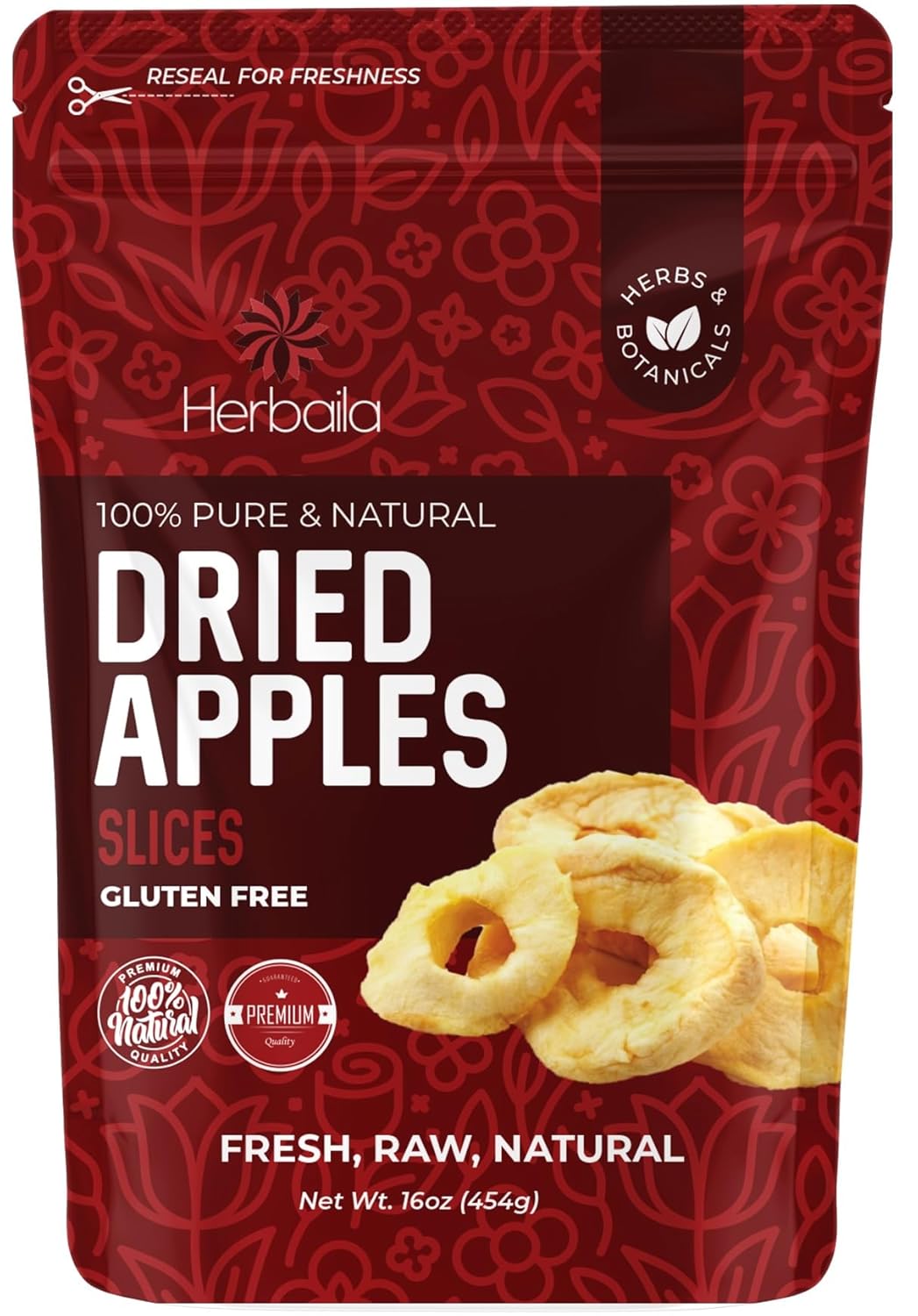 Dried Apples 1lb, Apple Slices. Chewy Soft Dried Apples No