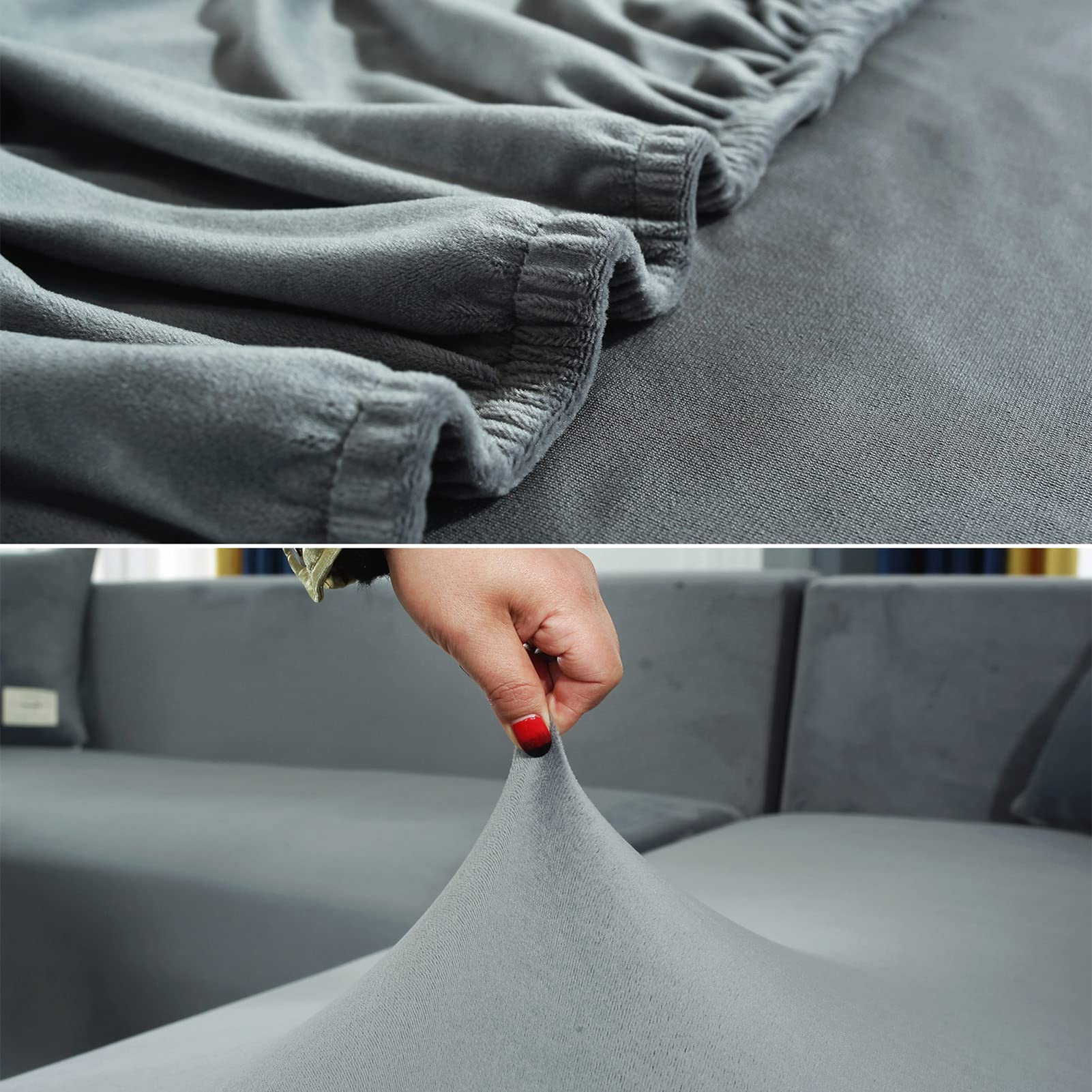 Housse de canapé extensible en tissu épais et facile à nettoyer