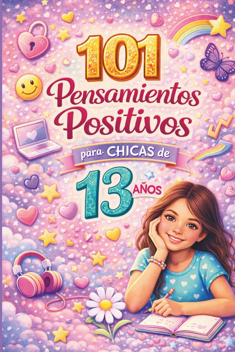 101 pensamientos positivos para chicas de 13 años: El regalo perfecto para el 13.º cumpleaños o para cualquier ocasión — lleno de pensamientos motivadores y alentadores