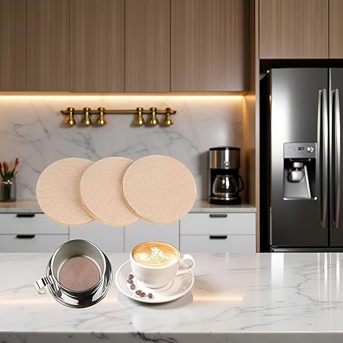 Miniatura 4 de 100 filtros de café, filtros de papel desechables, filtros de café redondos de repuesto compatibles con filtro de café Aerobie Aeropress y cafetera