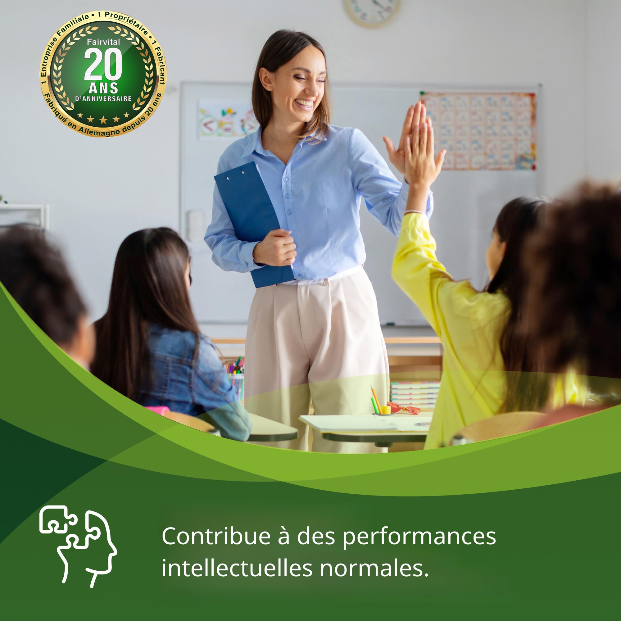 fairvital Vitamine B5, 250 comprimés, faciles à avaler, hautement dosés (200mg d'acide pantothénique), VÉGÉTALIEN, Fabriqué en Allemagne