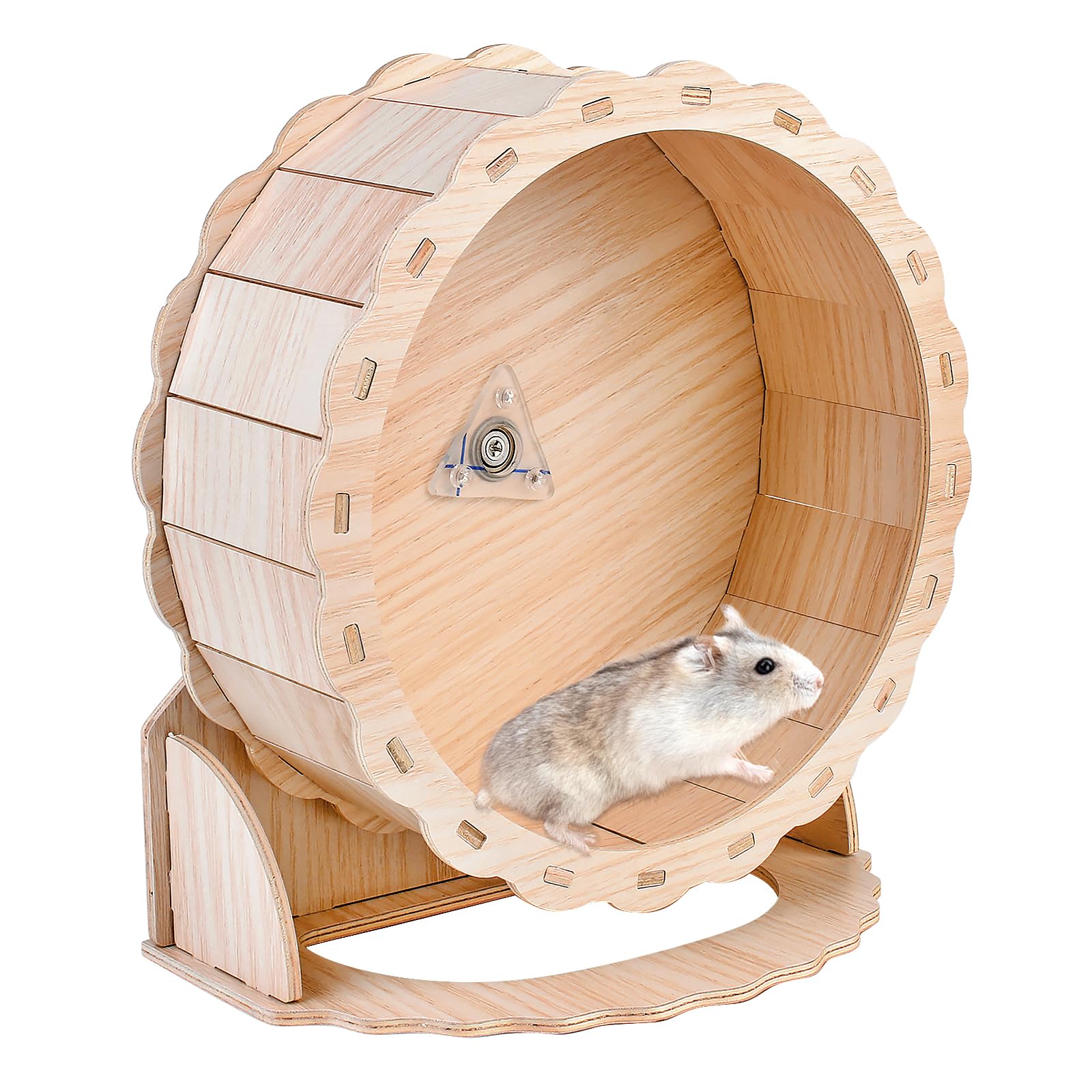 Hamsterrad 26cm Leise Laufrad Hamster Spielzeug Holz Hamsterlaufrad Aus Holz Laufscheibe Holzlaufrad Hamster Wheel Für Hamster, Rennmäuse, Mäuse, Chinchillas, Oder Andere Kleintiere