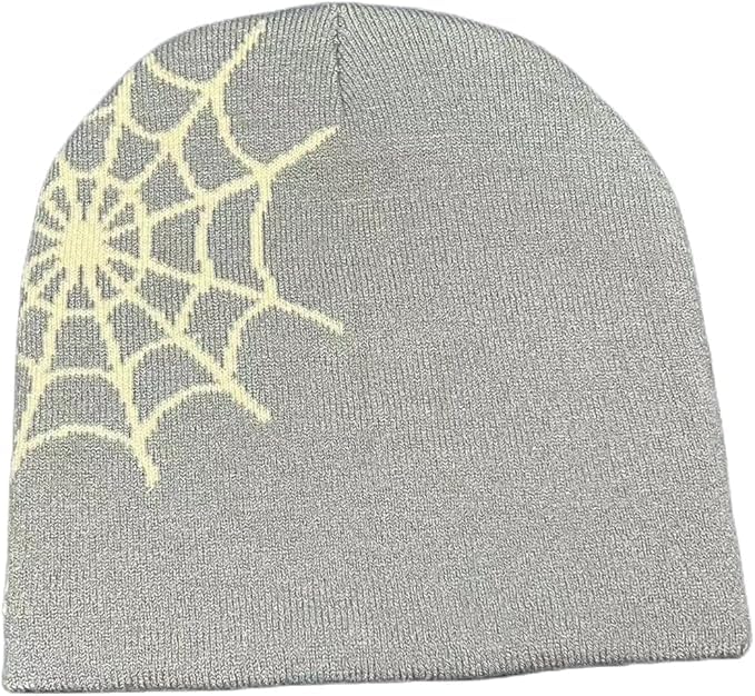 Image of Printed Beanie Hat, Beanies Y2K Winter Hats Streetwear Skull Cap Double-Layer Knitted Beanies Warm Knit Beanie, Hip Hop Streetwear Clothing