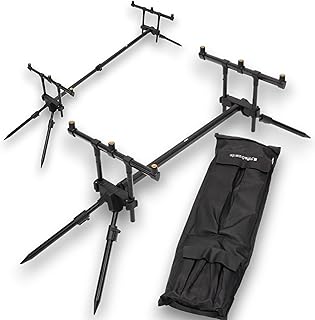 NGT Quickfish Pod MK2-I - 3 Rod Pod Fully Adjustable Carp Fishing Rod with Case