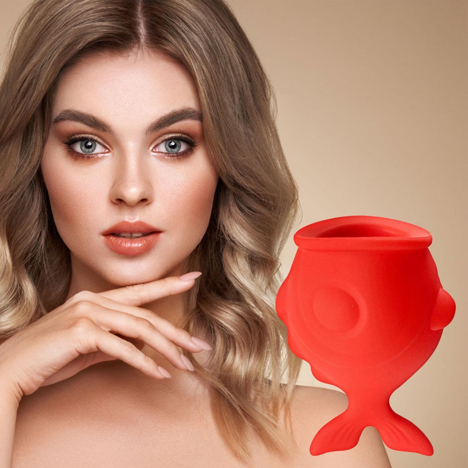 Dispositif De Remplissage De Lèvres, Potentiateur Lèvres Forme De Poisson En Silicone, Dispositif De Renforcement Des Lèvres Durable Et Outil Repulpant Ventouse Pour Soins Des Lèvres Et Une Bouche