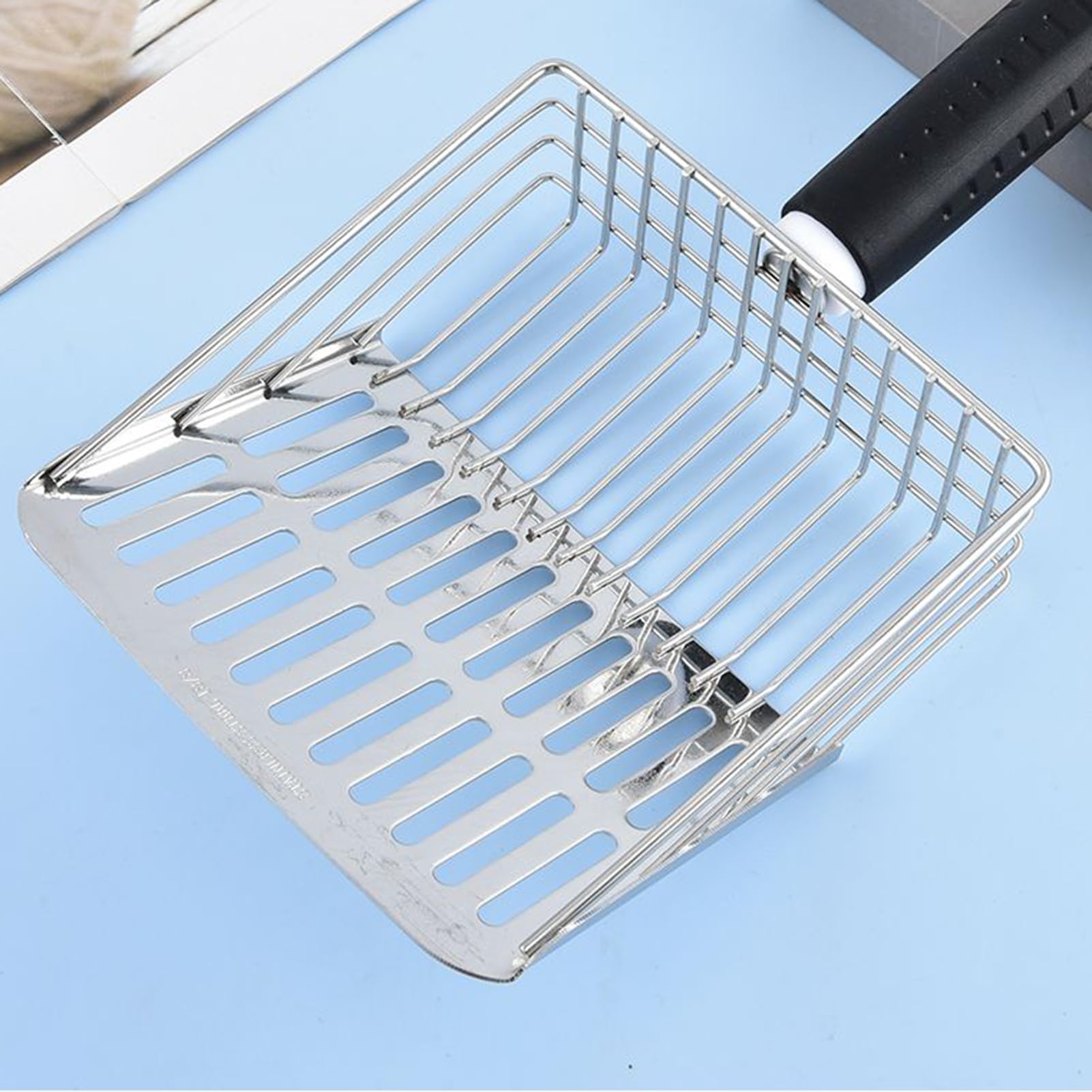 Recogedor De Gatos con Soporte Pala Limpiadora con Cribado Rápido | Pala Profunda para de Gato para excrementos de gato, perro, pequeñas mascotas y cribado de tierra