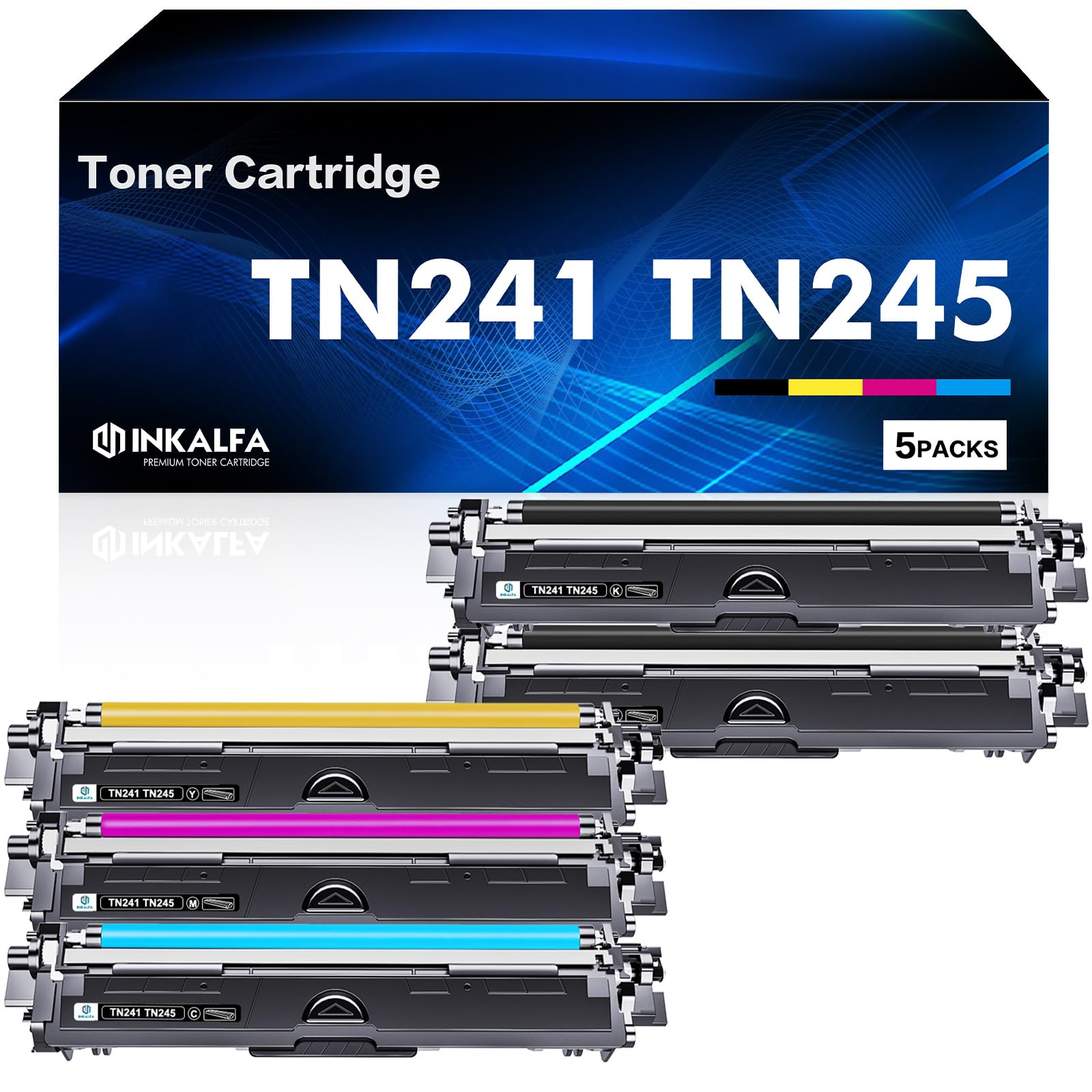 TN241 TN245 9332CDW Toner: Kompatibel für Brother TN242BK TN242CMY TN241BK für Brother MFC 9332CDW Toner DCP 9022CDW 9142CDN HL-3142CW MFC-9332CDW DCP-9022CDW MFC-9142CDN DCP-9020CDW HL-3152CDW