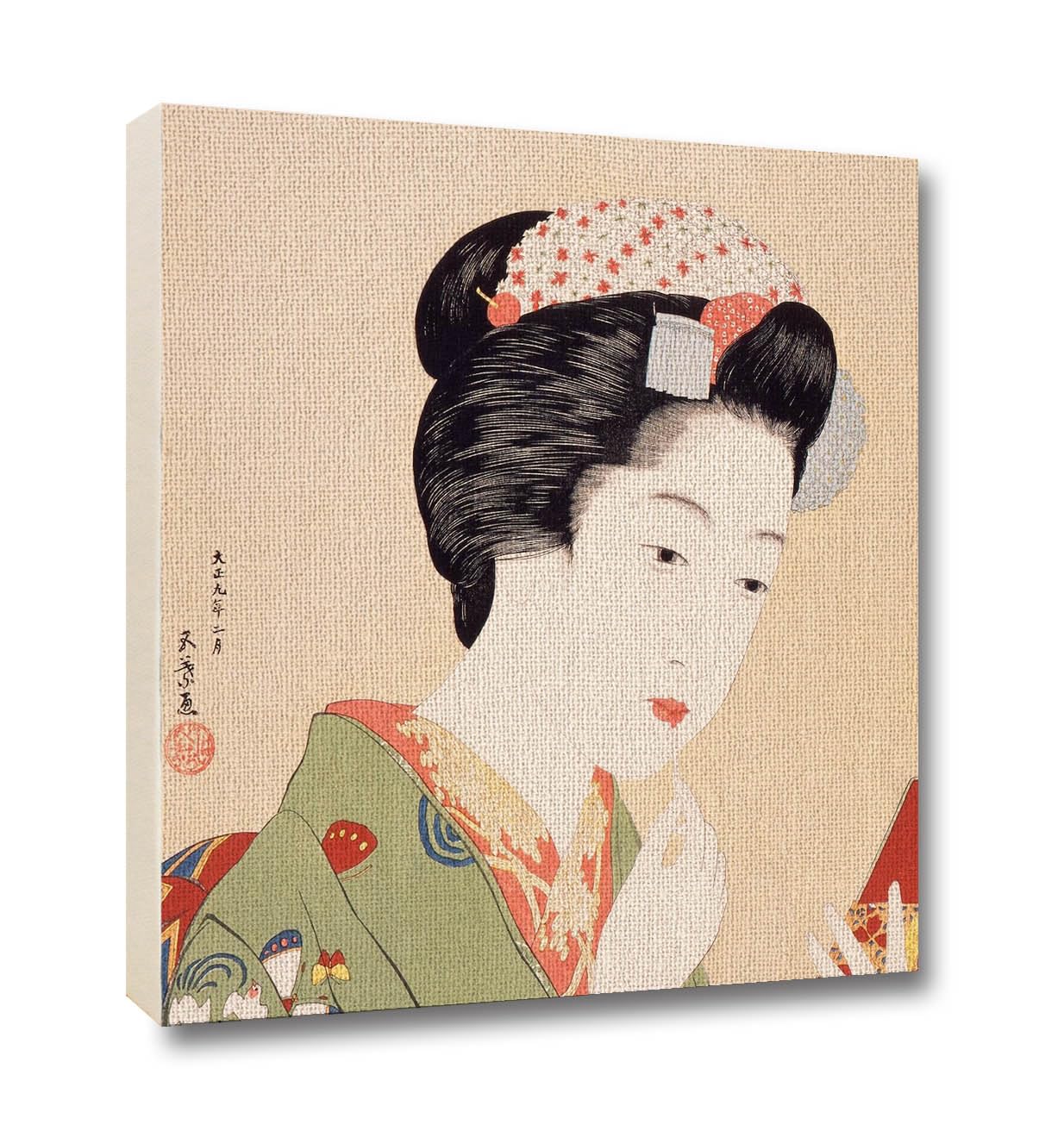 復刻 橋口五葉「化粧の女」木版画 ◇美人画大正の歌麿 浮世絵 新