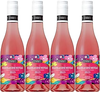 【普通のロゼとは一味違うロゼヌーヴォー】ジョルジュ デュブッフ ボジョレー ロゼ ヌーヴォー 2025 ルーゼ ハーフボトル [ ロゼワイン 辛口 フランス 375ml ] (× 4)