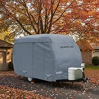 Vista 9 de GEARFLAG Cubierta de fibra de vidrio para remolque de viaje para caravana de 8 a 10 pies, multicapas, a prueba de arañazos, paneles laterales