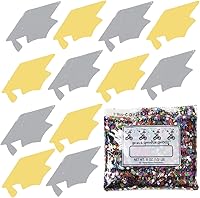 Vista 171 de Confeti Grad Cap Negro, Púrpura Combo - 2 bolsas de media onza (1 oz) (8400/8412)