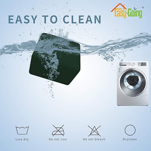 Vista 695 de Easy-Going - Funda elástica para taburete otomano, funda protectora para muebles, funda rectangular con parte inferior elástica Beige