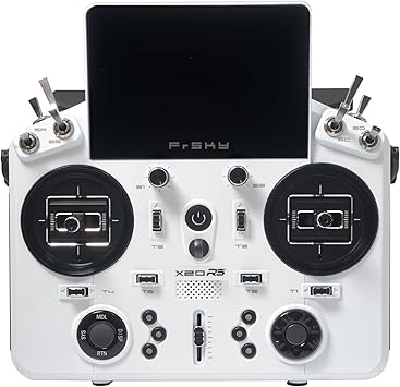 FrSky X20RS Dual-Band Transmitter with CNC Hall Gimbals, Metal Trims, 800480 Touchscreen, Adjustable Sliders, Haptic Feedback ETHOS Radio for Professional RC PilotsPorcelain White