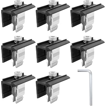 8 Piece End Clamp Bracket Balcony Power Station 30 mm Mounting Solar Module Bracket End Clamp Adjustable Mounting Solar Modul