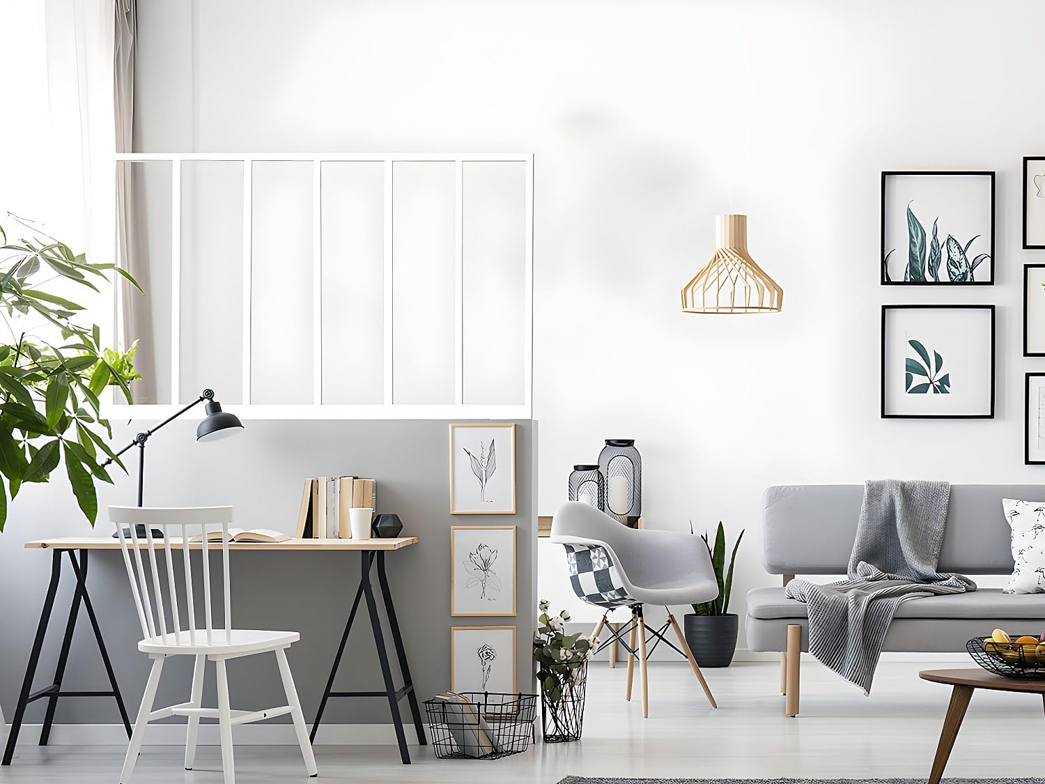 Vente-unique - Verriére Atelier en Aluminium thermolaqué Blanc 180 x 105 cm (L x H) – Bayview
