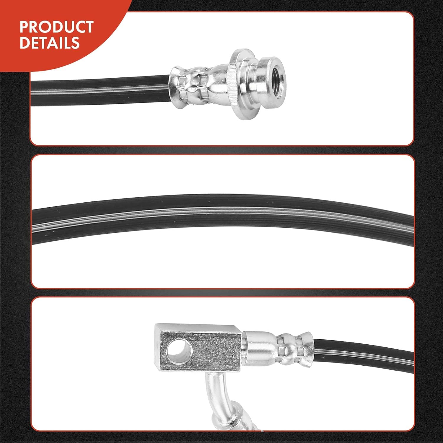 A-Premium Front Passenger Brake Hydraulic Hose Compatible with Select Infiniti and Nissan Models - Q60 2014-2015, G37/EX37/M37/M56 2013, Q40 2015, Q70 2014-2019, Q70L 2015-2019, QX50 2014-2017, 370Z