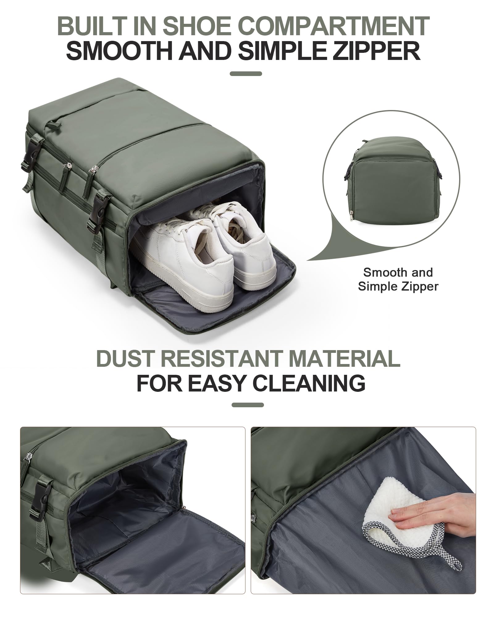 BJLFS Zaino Ryanair 40x30x20 Donna Zaino da Viaggio Aereo Bagaglio a Mano 40x30x20 Ryanair Borse da Cabina per Wizzair Zaini Casual Impermeabile Adatto per Portatile da 14 Pollici