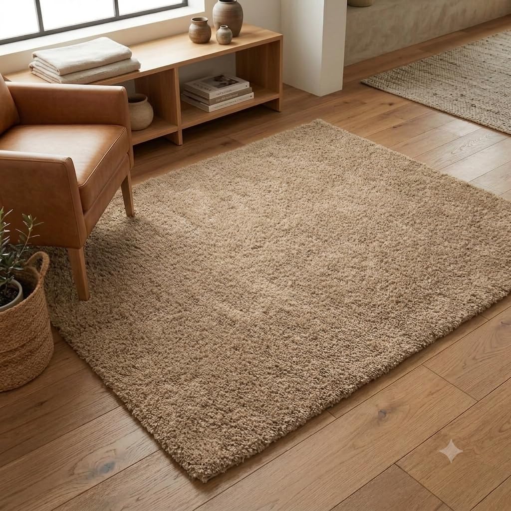 Beige Cotton Braided Rug - 5x7 Feet -12 Beige Cotton Braided Rug - 5x7 Feet -12