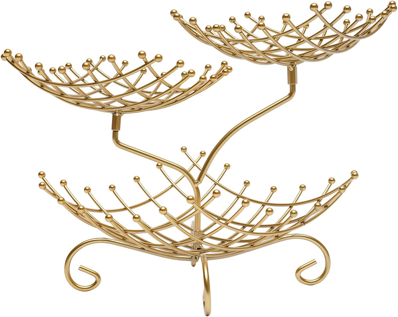 3 Tier Fruit Bowl Stand, Metal Fruit Basket Fruit Rack Countertop Fruit Holder Fruit