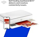 Imprimante tout-en-un couleur sans fil HP Envy 6155 ; Impression, numérisation, copie, impression recto verso, idéale pour la maison, essai de 3 mois d'Instant Ink inclus, compatible avec l'IA (C2WR7A) Portobello