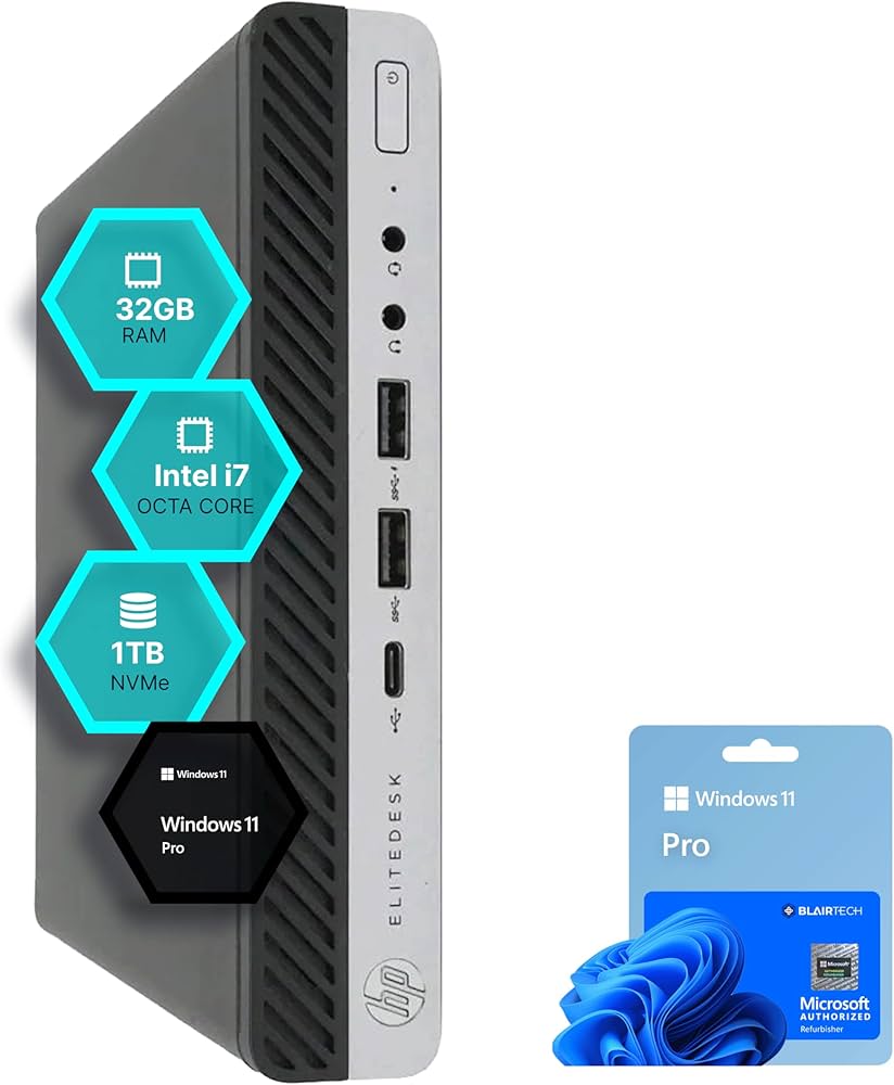 Amazon.com: HP EliteDesk 800 G5 Mini PC | Intel Core i7 | 32GB RAM