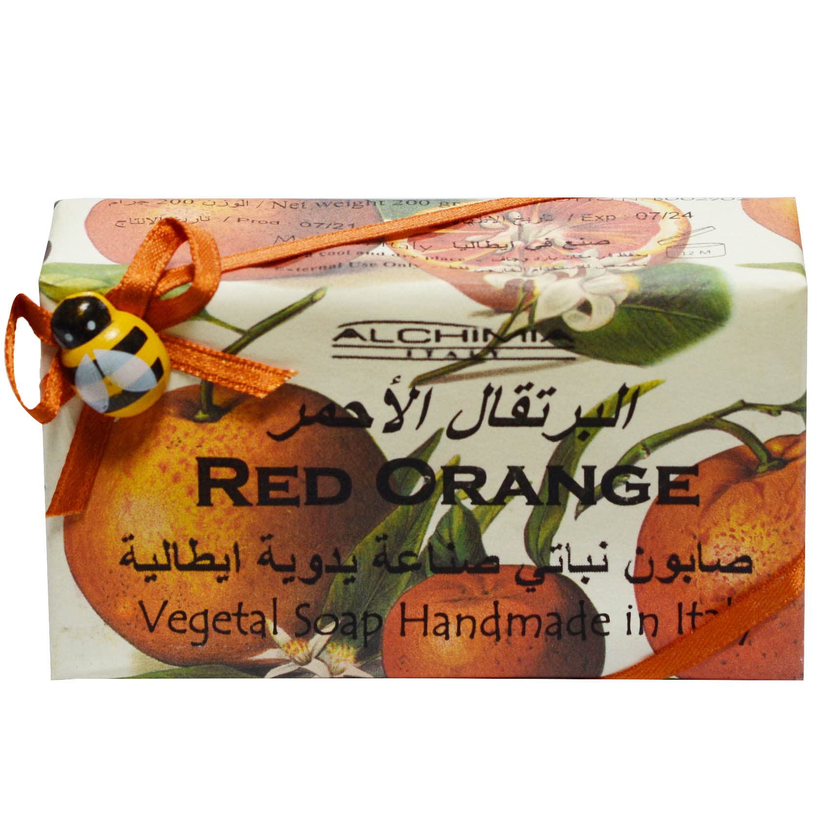 Alchimia Vegetal Rosso Red Orange Soap Bar 200 g