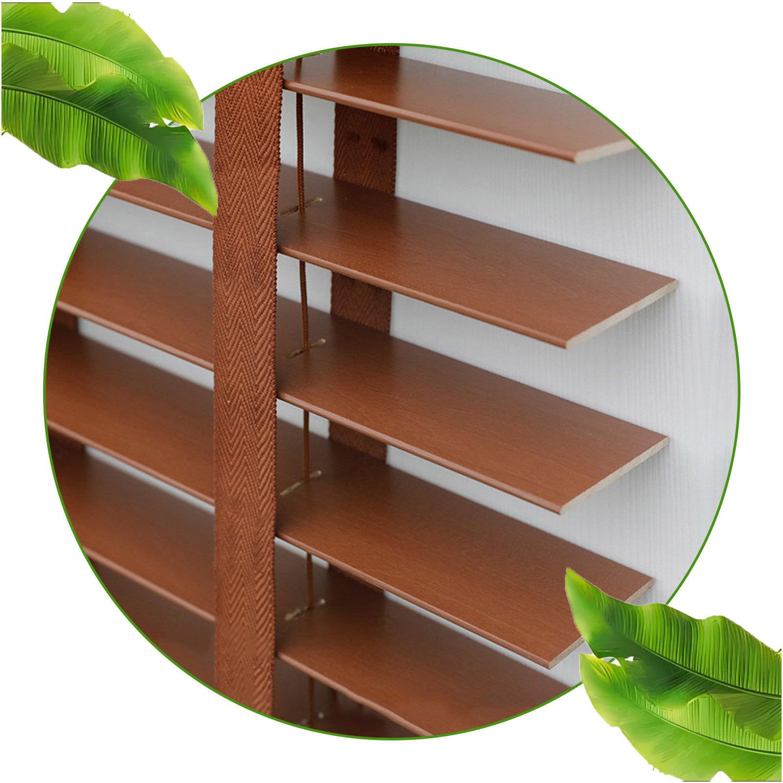 Tenda veneziana orizzontale, in legno, per finestre, oscurante, in legno massello, 70 x 200 cm