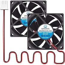 WINSINN DC 70mm Fan 24V 7020 Dual Ball Bearing Brushless Cooling 70x20mm 2PIN Pack of 2Pcs