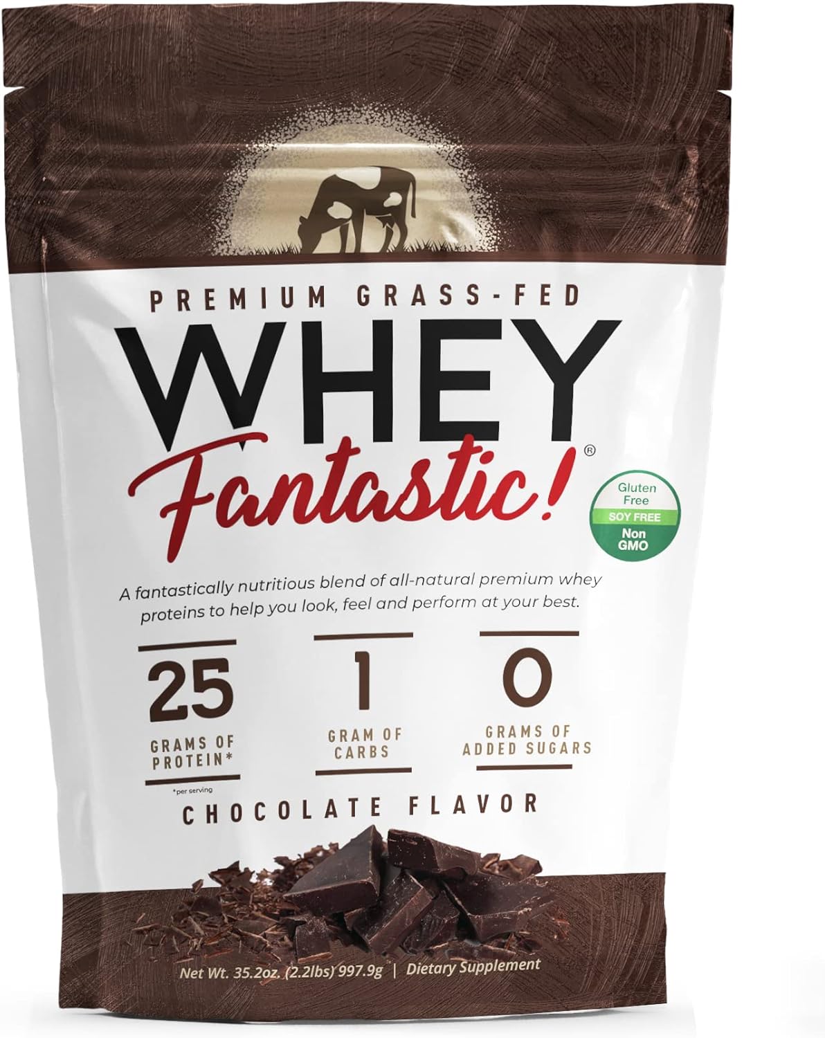 Whey Fantastic Chocolate 100 Natural Grass Fed Whey