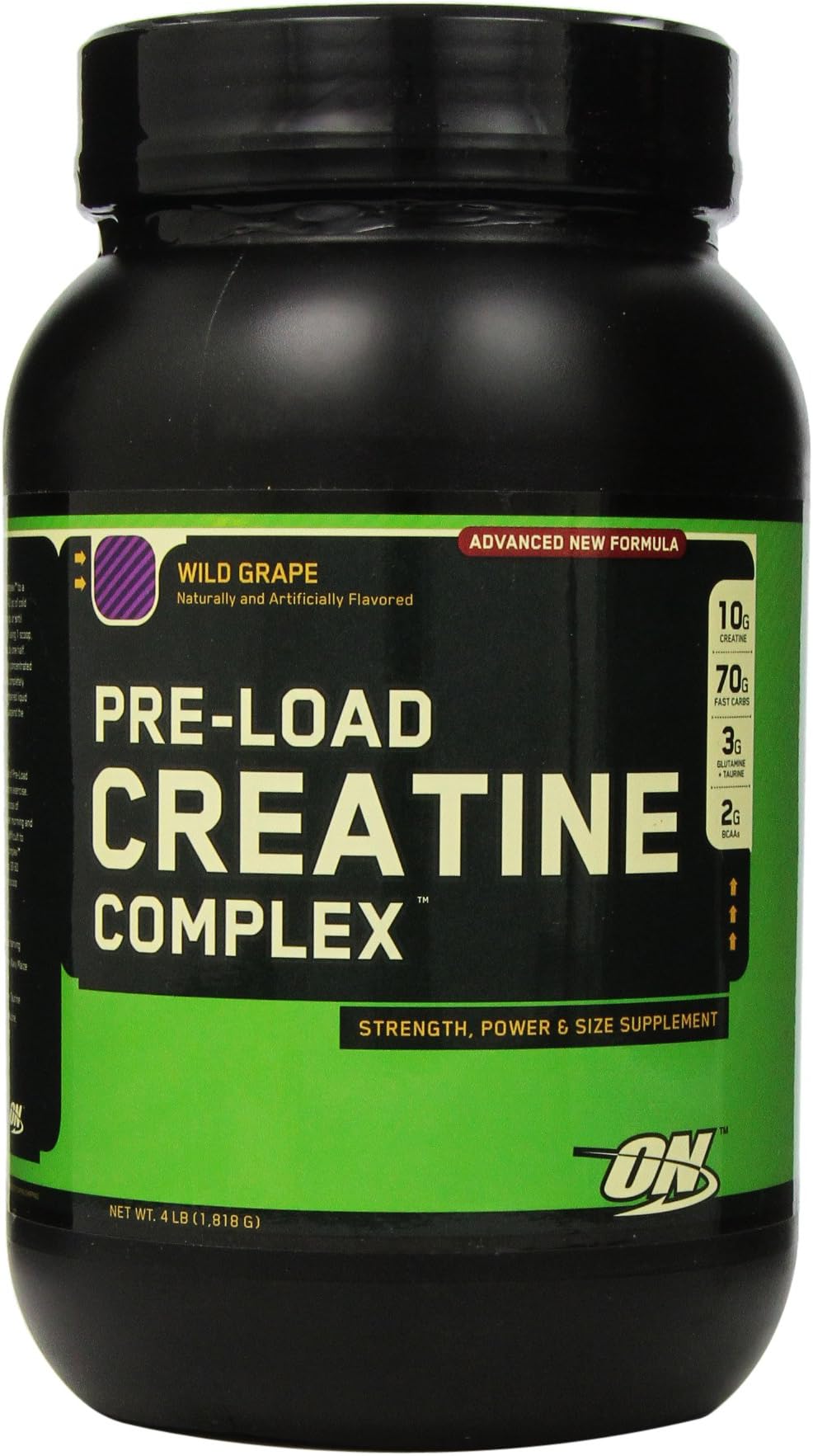 Optimum Nutrition Pre-Load Creatine Complex, Wild Grape, 4 Pound