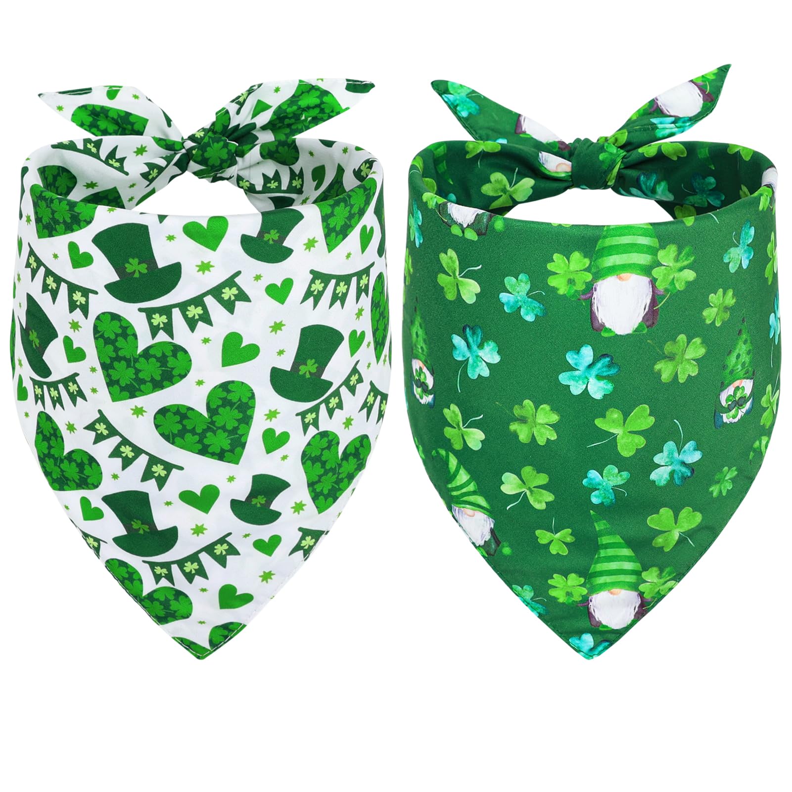 Bandana chien Saint-Patrick Vivifying taille L lot de 2 foulards verts