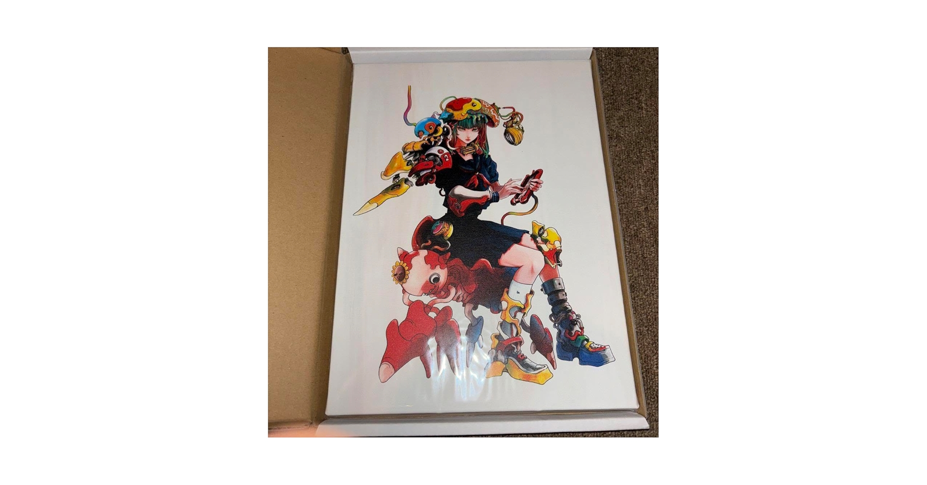 Amazon.co.jp: なつめさんち 原画展 キャンバスアート げん