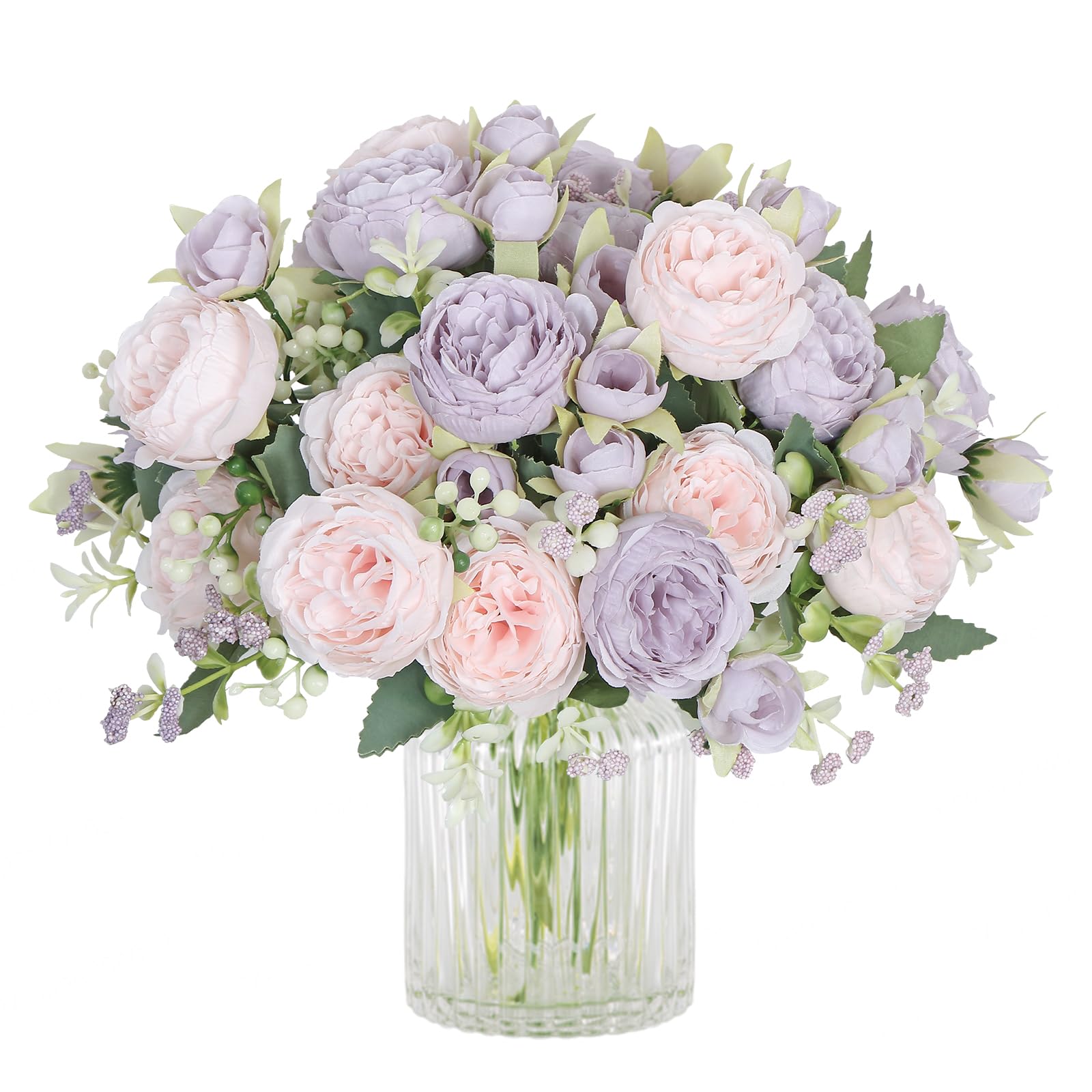 2 Bouquet Da 10 Teste Di Peonie Artificiali Con Foglie Di Seta Per Casa Ufficio Matrimonio Festival Bar Arredamento Rosa Chiaro 86537861