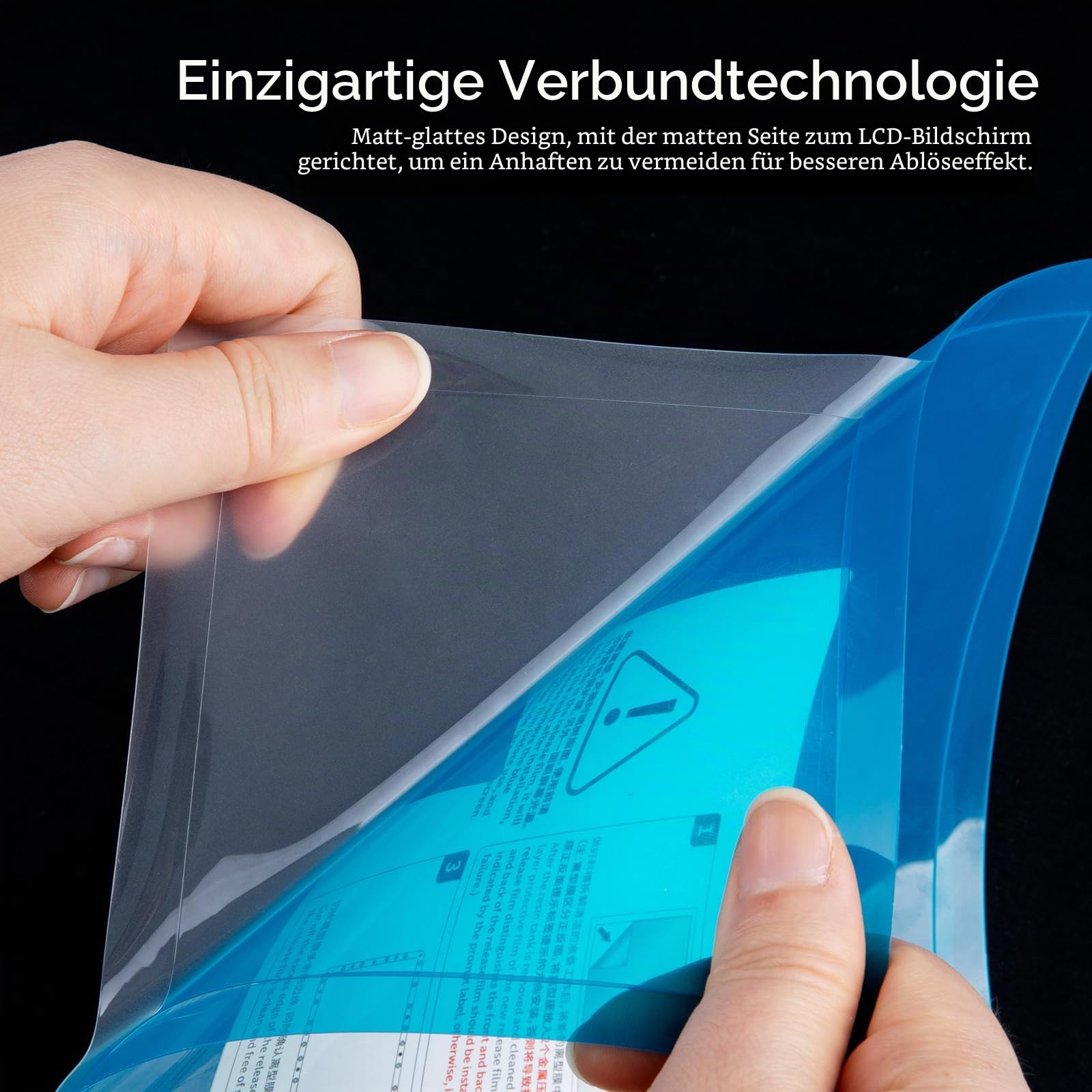 ELEGOO 5er-Set ACF-Folie für Saturn 3 Ultra Resin 3D Drucker, ACF Release Liner Folie mit Geringerer Release-Spannung, Unterstützt Dreimal Schnelleres Drucken, 290 x 195 mm, 0,3 mm Dicke