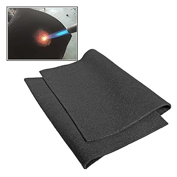 Heat Resistant Welding Blanket Fireproof Mat High Temp Insulation Material Up To 1800 F Flame Retardant Fabric Fire Proof Felt Pad for Plumbing Soldering Grill Stove Thermal Protector