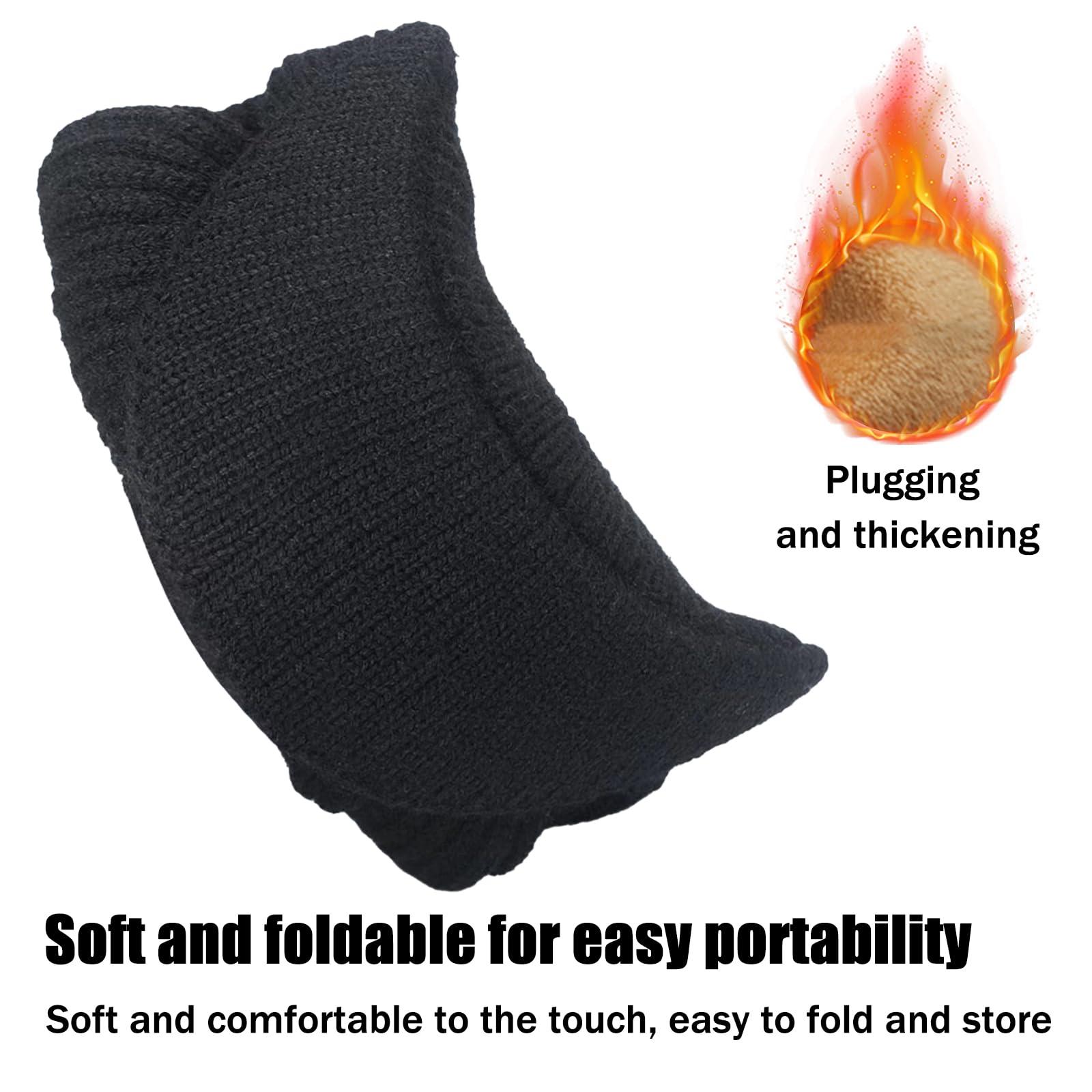 Gorro Invierno Hombre con Orejeras, Gorro de Invierno con Paraguas Gorro de Punto con Forro Polar Accesorios para Deportes Al Aire Libre