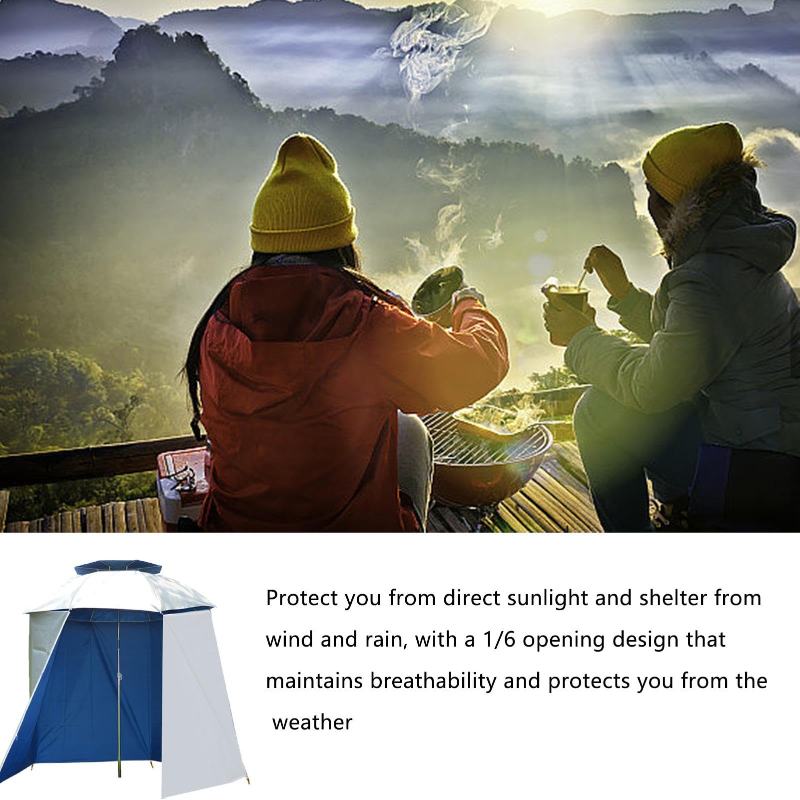 Parapluie d'ombrage, abat-jour de parapluie portable | Abri parapluie pour le soleil | Accessoires de parapluie de pêche semi-circulaire imperméables, tissu entourant le parasol de pêche avec protecti