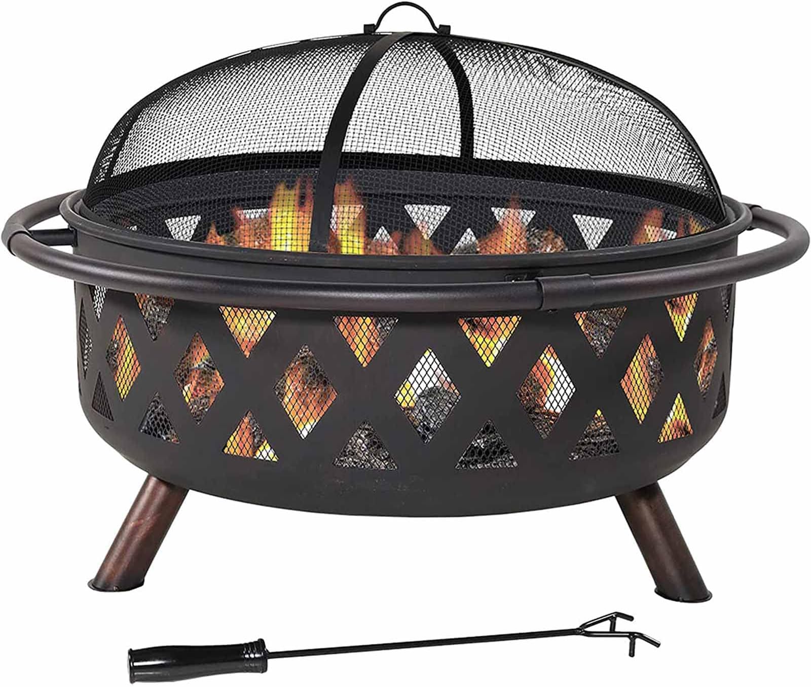 ORGNXOutdoor Fire Pits,Wood Burning Garden Fire Pit,Wood Burning Brazier for Garden, Patio, Camping, Picnic, RV Trips