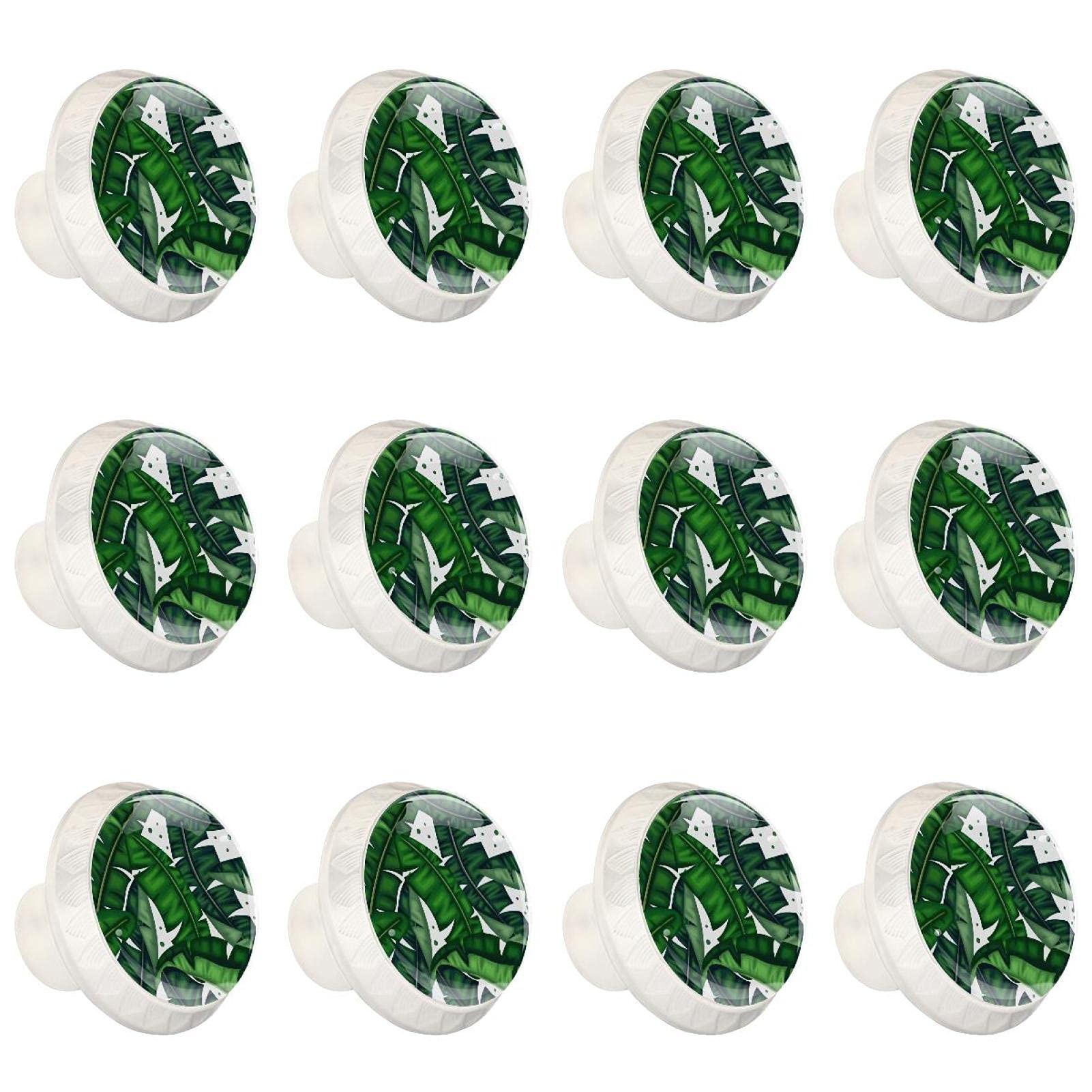 Boutons d'armoires de cuisine poignée de tiroir ronde botanique lot de 12 pièces