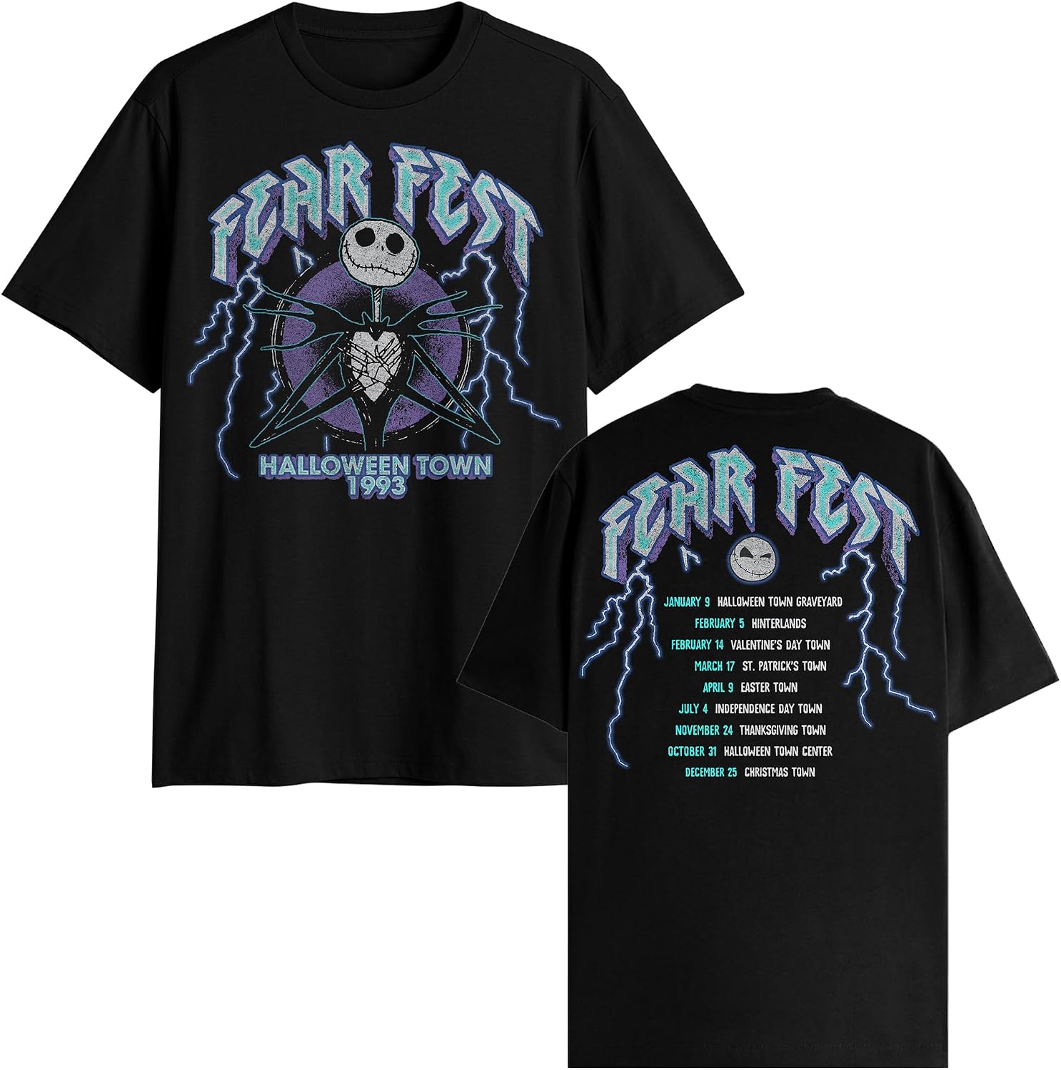 Nightmare Before Christmas Fear Fest World Tour Jack T-Shirt