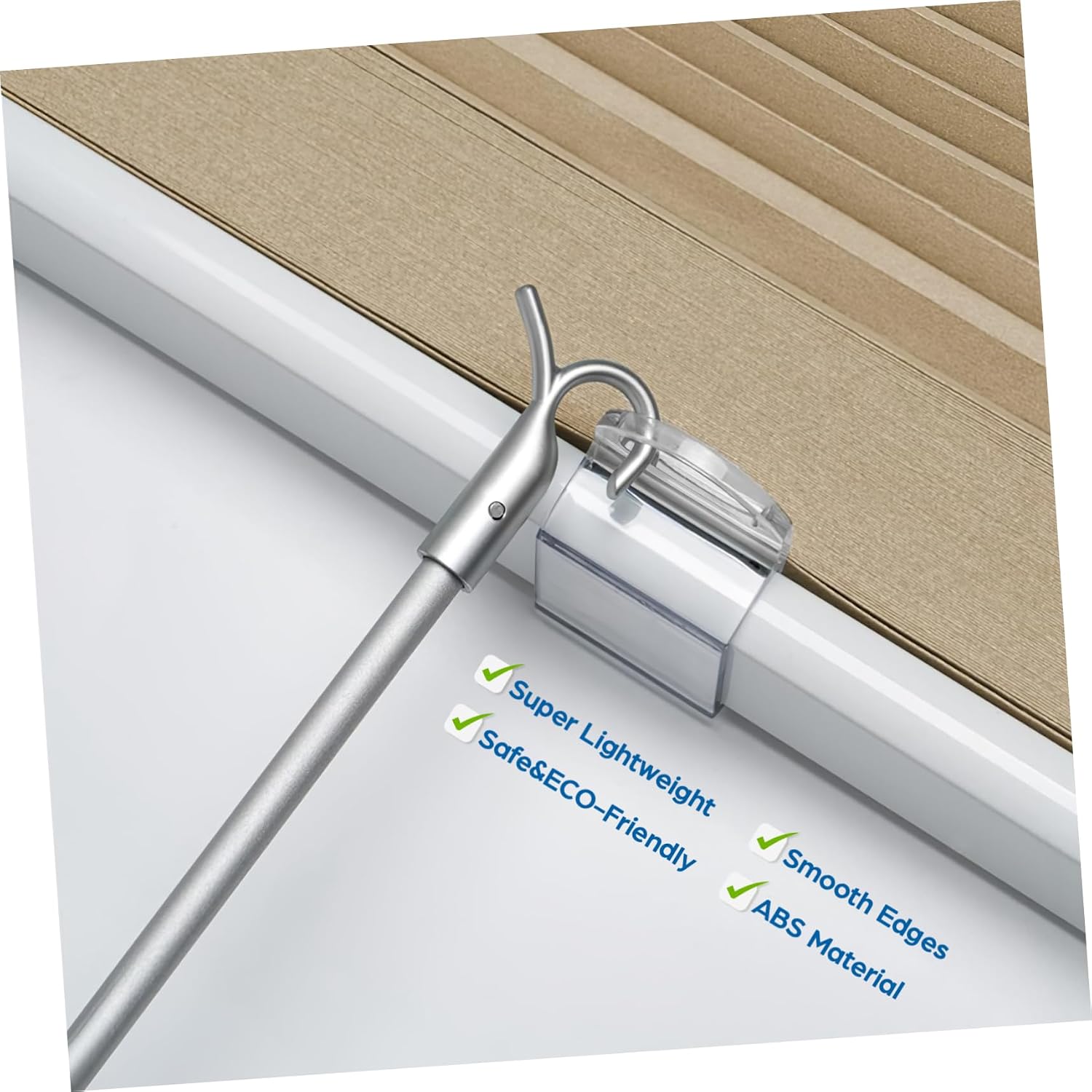 Telescopic Blind Lightweight Replacement Rod with Hook Easy to Use Blind Opener and Curtains image 5