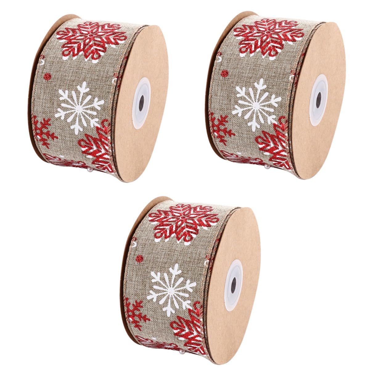 DOITOOL 3 Rollos Cinta Decorativa Navideña con Motivos Clásicos de de Metros para Manualidades DIY Envoltura de Regalos y Decoración de Pasteles Accesorio Esencial para Adornar Árbol y