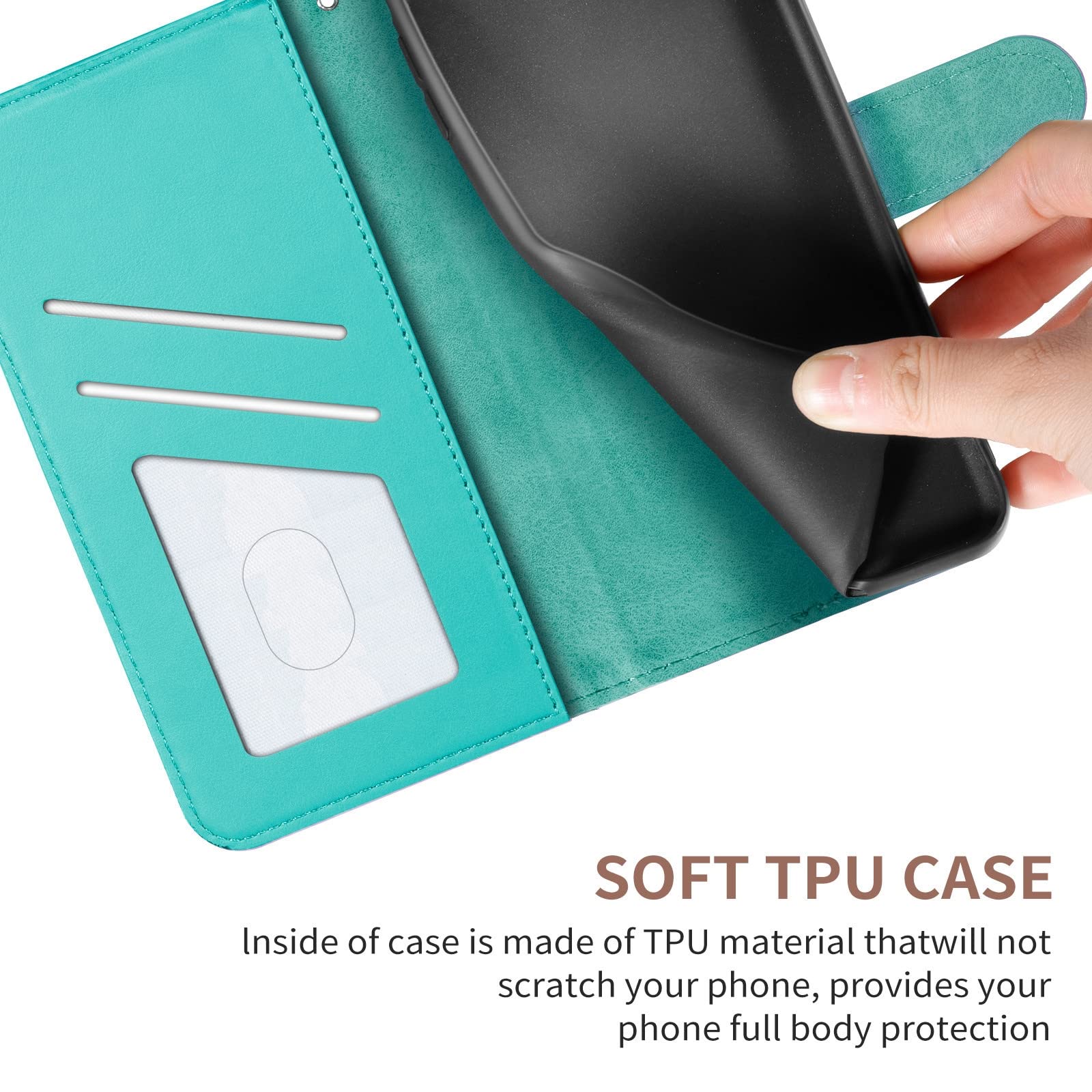 Etui do Samsung Galaxy S22/S22 Plus/S22 Ultra, wytłaczany jeleń skóra PU, portfel etui z przegródkami na karty podpórka, magnetyczne etui na telefon z klapką, zielony, S22 Ultra 6,8"